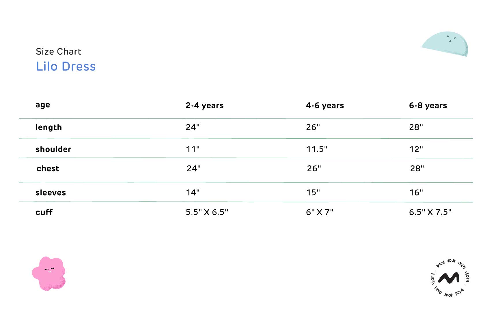 Lilo Dress Size Guide