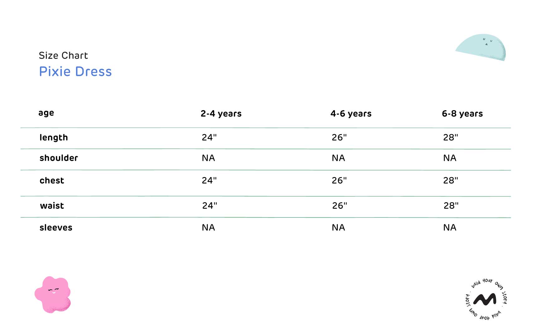 Pixie Dress Size Guide