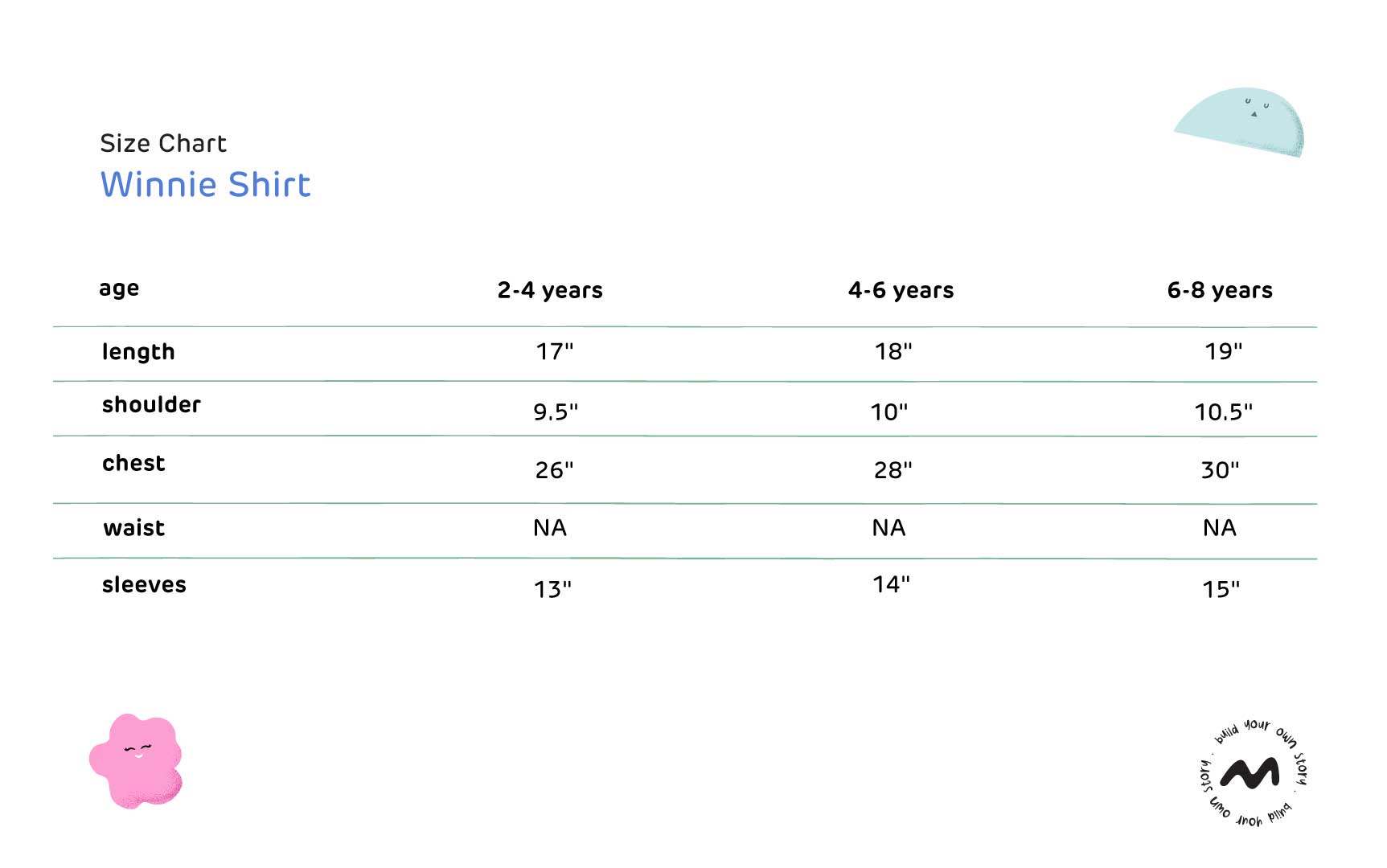 Winnie Shirt Size Guide